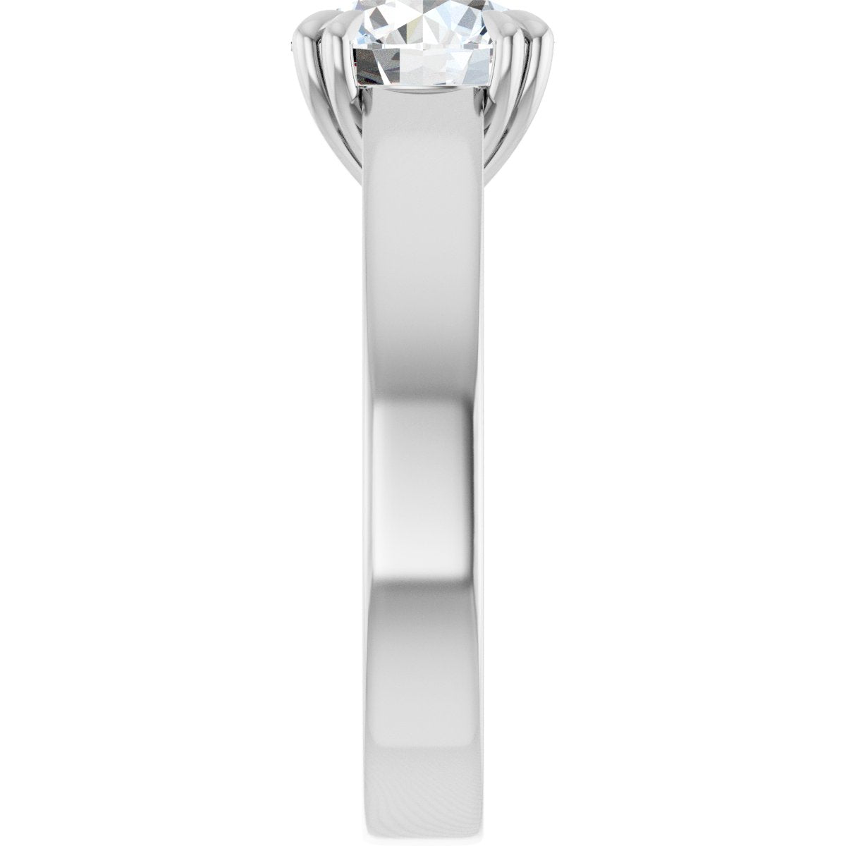 Round Double Claw-Prong Solitaire Engagement Ring Mounting - gallery - Series 126772