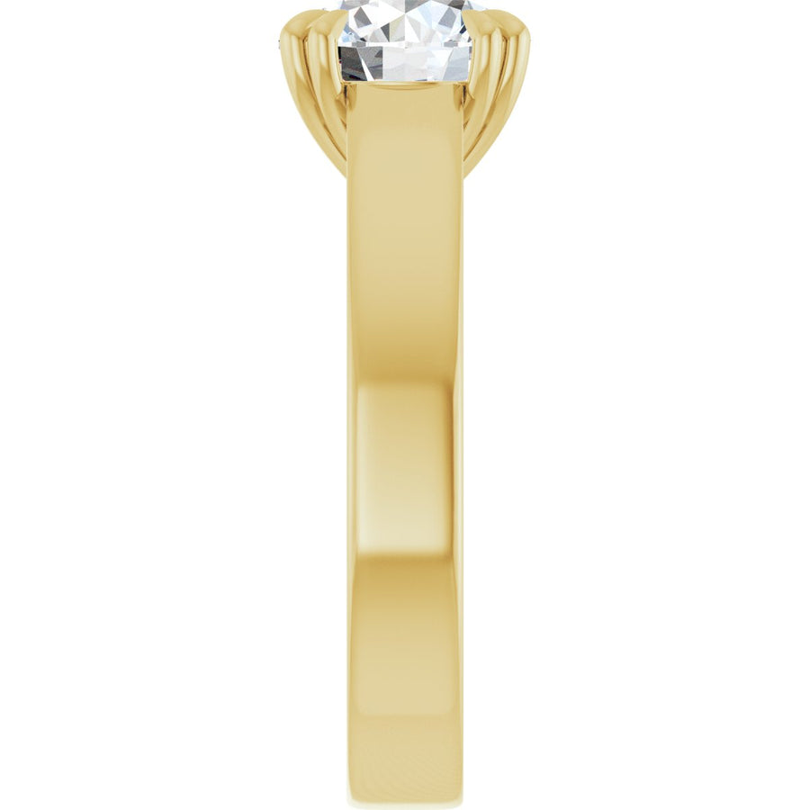 Round Double Claw-Prong Solitaire Engagement Ring Mounting - gallery - Series 126772