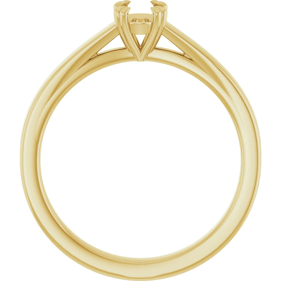 Oval Double Claw-Prong Solitaire Engagement Ring Mounting - gallery - Series 126772