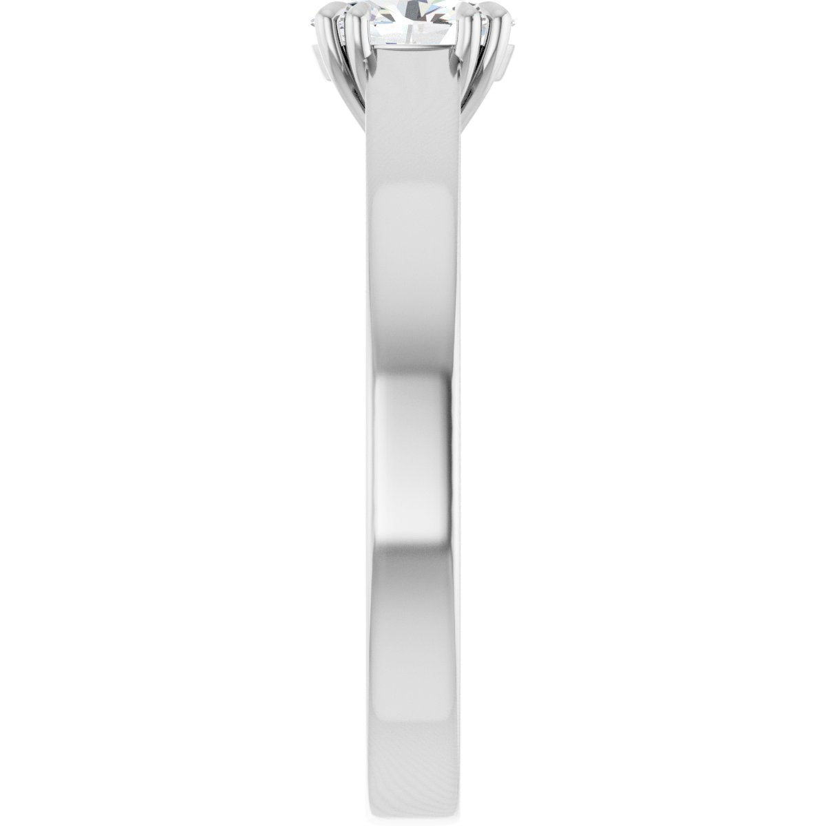 Oval Double Claw-Prong Solitaire Engagement Ring Mounting - gallery - Series 126772