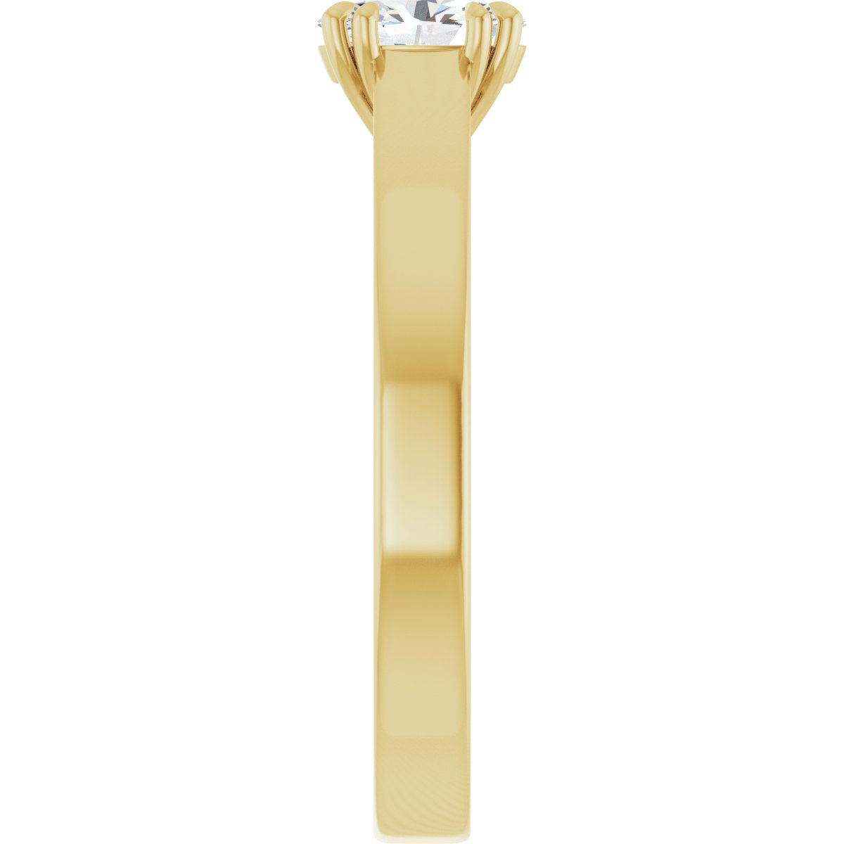 Oval Double Claw-Prong Solitaire Engagement Ring Mounting - gallery - Series 126772