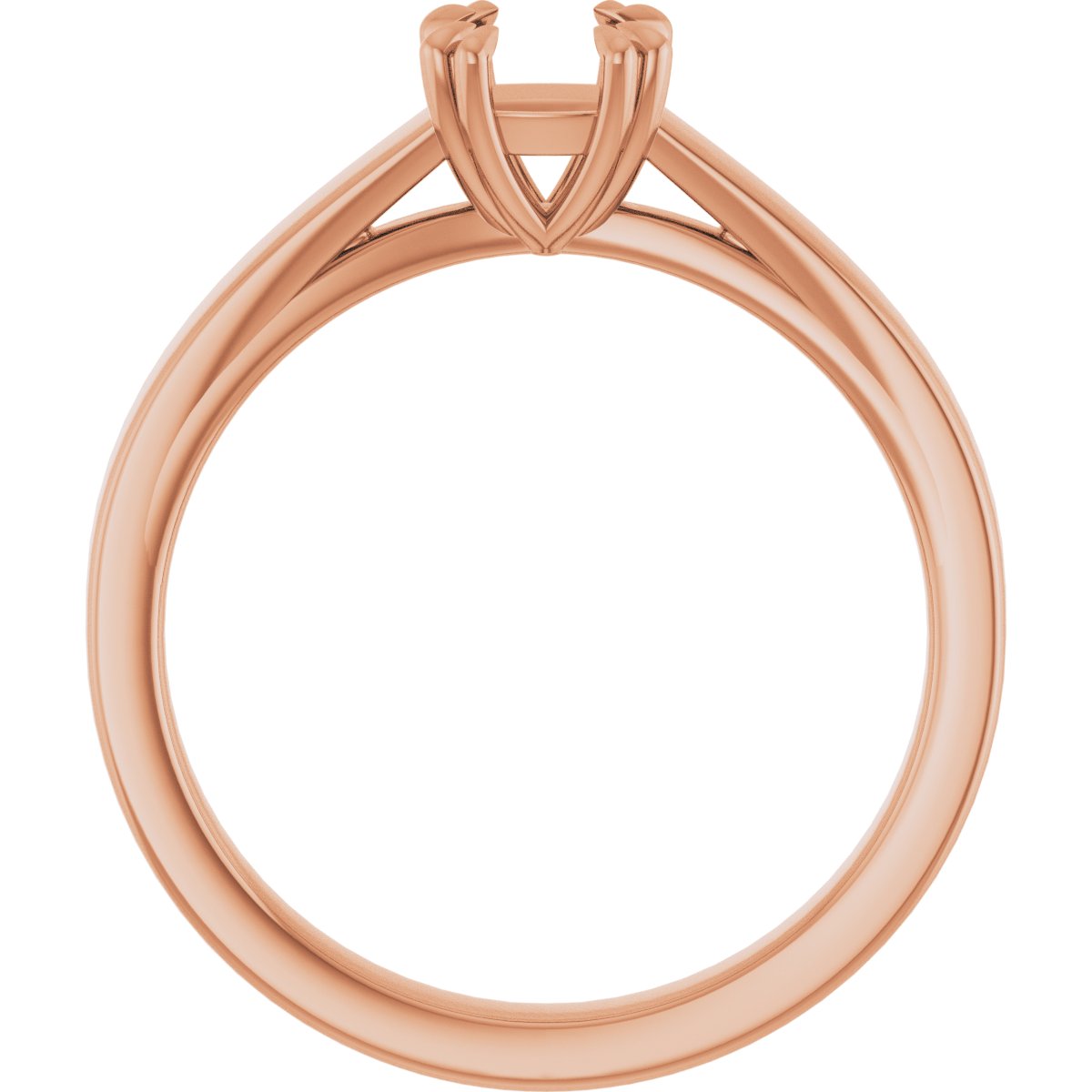 Cushion Double Claw-Prong Solitaire Engagement Ring Mounting - gallery - Series 126772