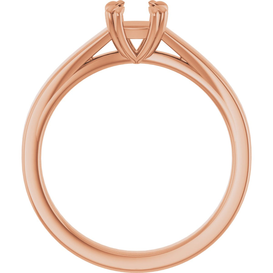 Cushion Double Claw-Prong Solitaire Engagement Ring Mounting - gallery - Series 126772
