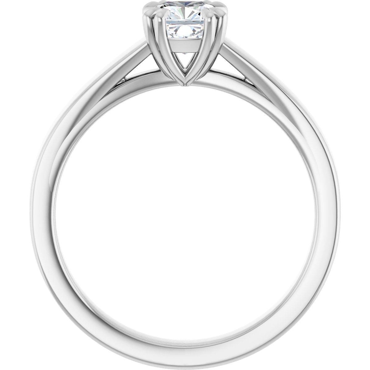 Cushion Double Claw-Prong Solitaire Engagement Ring Mounting - gallery - Series 126772