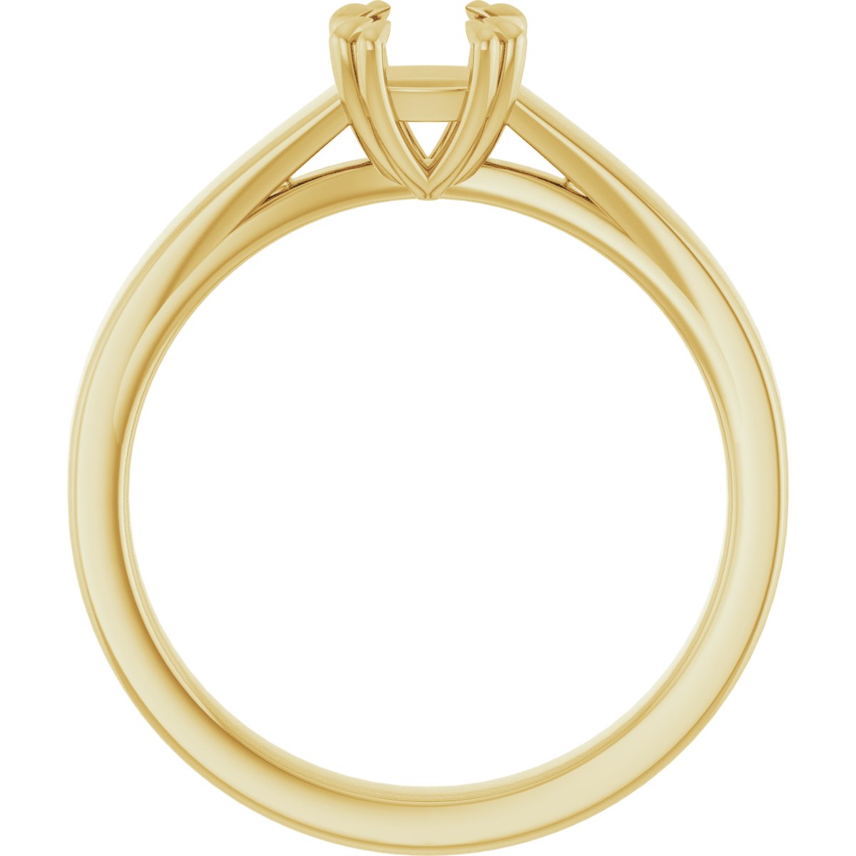 Cushion Double Claw-Prong Solitaire Engagement Ring Mounting - gallery - Series 126772