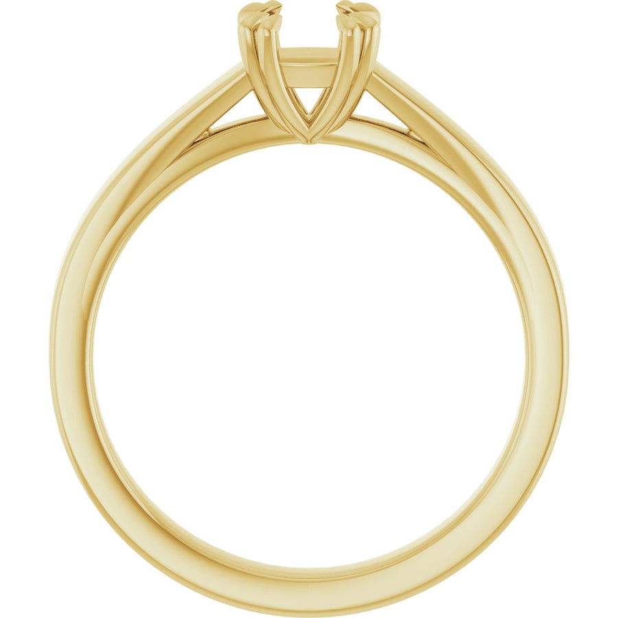 Cushion Double Claw-Prong Solitaire Engagement Ring Mounting - gallery - Series 126772