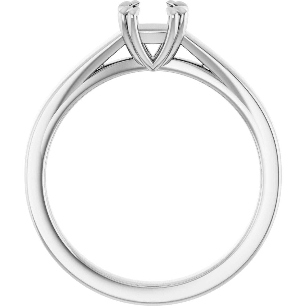 Cushion Double Claw-Prong Solitaire Engagement Ring Mounting - gallery - Series 126772