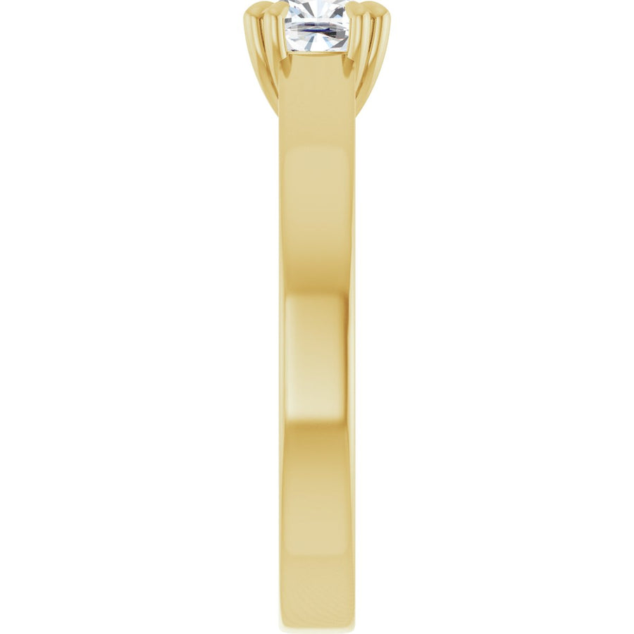 Cushion Double Claw-Prong Solitaire Engagement Ring Mounting - gallery - Series 126772