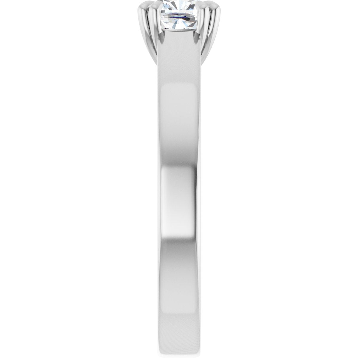 Cushion Double Claw-Prong Solitaire Engagement Ring Mounting - gallery - Series 126772