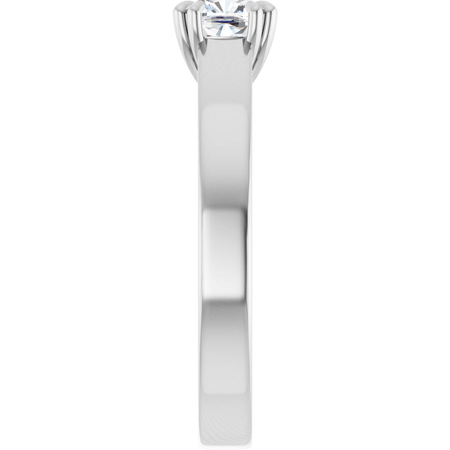 Cushion Double Claw-Prong Solitaire Engagement Ring Mounting - gallery - Series 126772