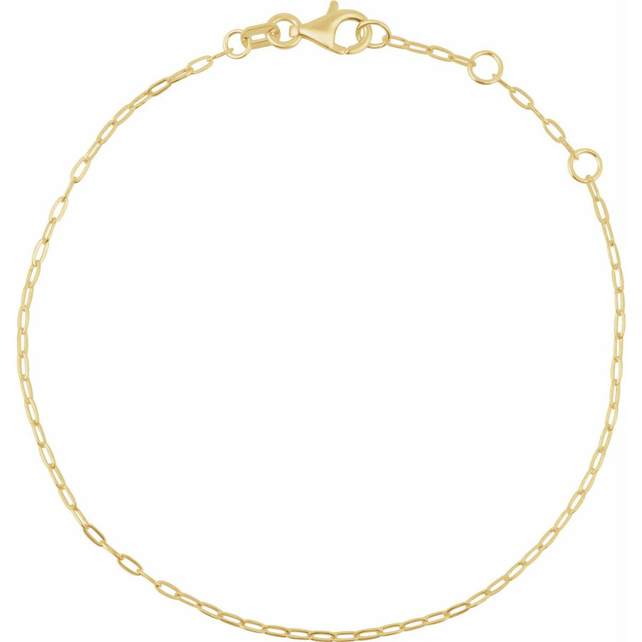 1.25 mm Paperclip-Style Chain Bracelet (1.25 Mm / 6 1/2-7 1/2 In) - gallery - Series CH1235