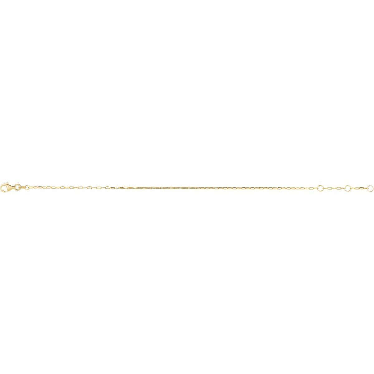 1.25 mm Paperclip-Style Chain Bracelet (1.25 Mm / 6 1/2-7 1/2 In) - gallery - Series CH1235