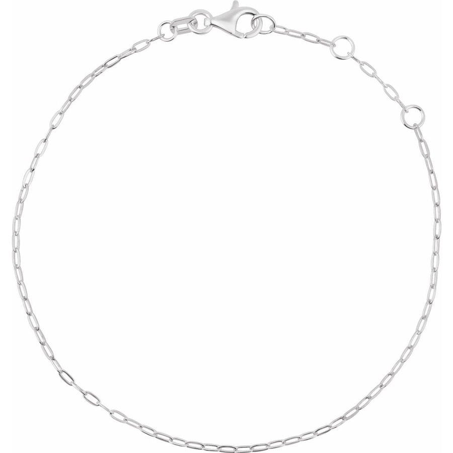 1.25 mm Paperclip-Style Chain Bracelet (1.25 Mm / 6 1/2-7 1/2 In) - gallery - Series CH1235
