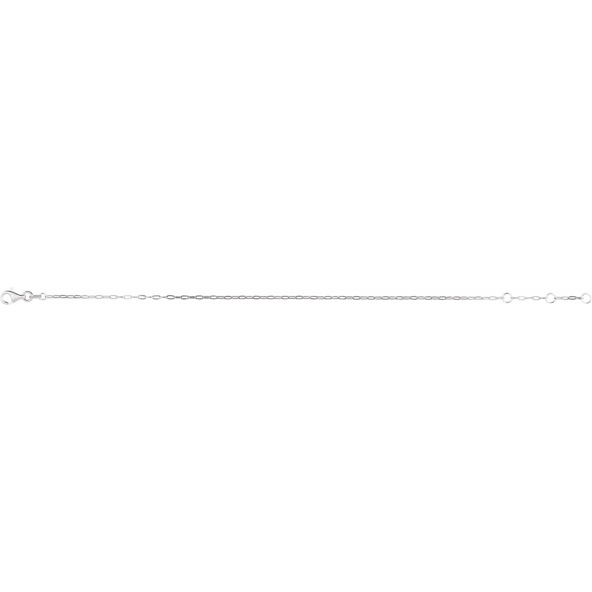 1.25 mm Paperclip-Style Chain Bracelet (1.25 Mm / 6 1/2-7 1/2 In) - gallery - Series CH1235