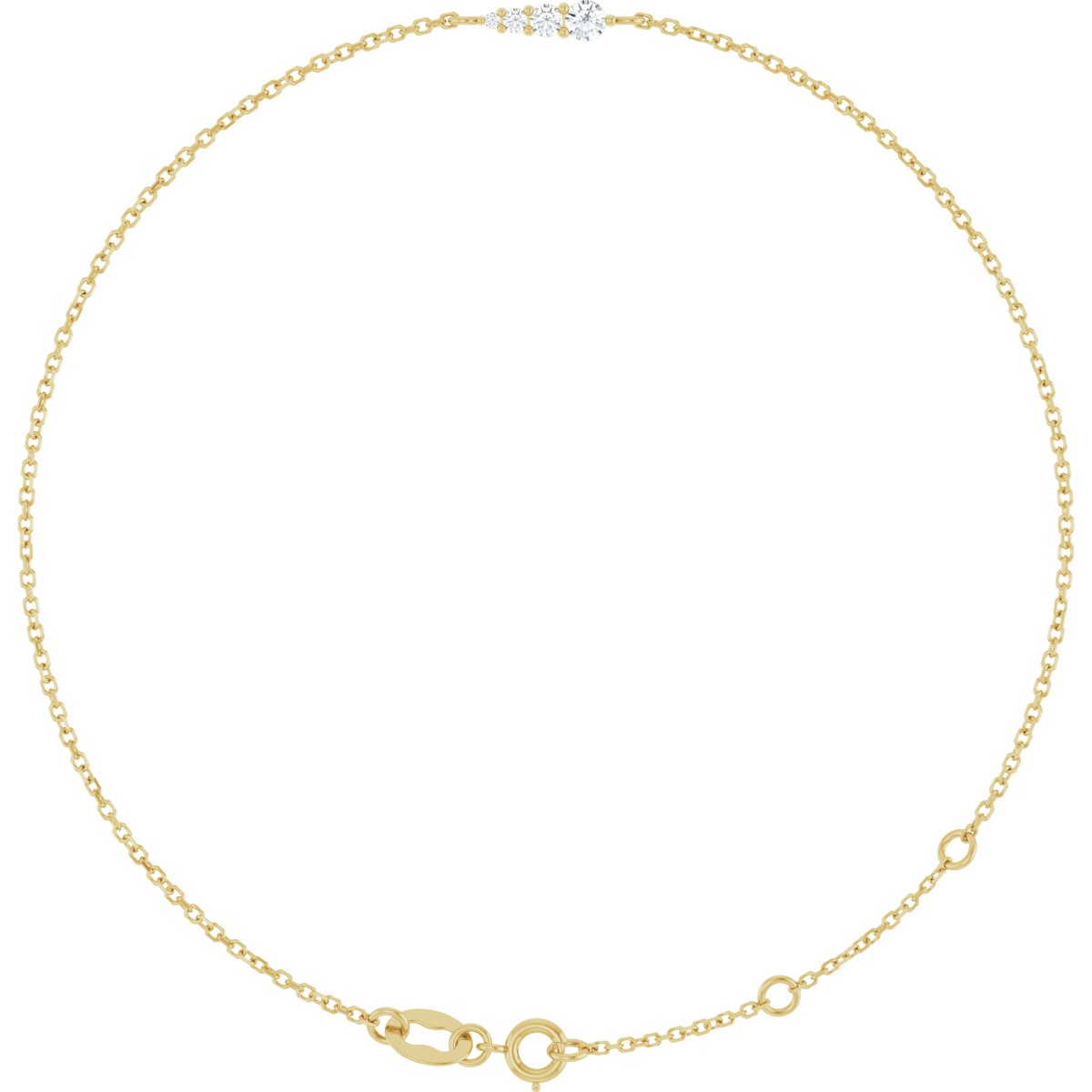 Graduated Link Bracelet - 14K Yellow Gold - Series BRC876