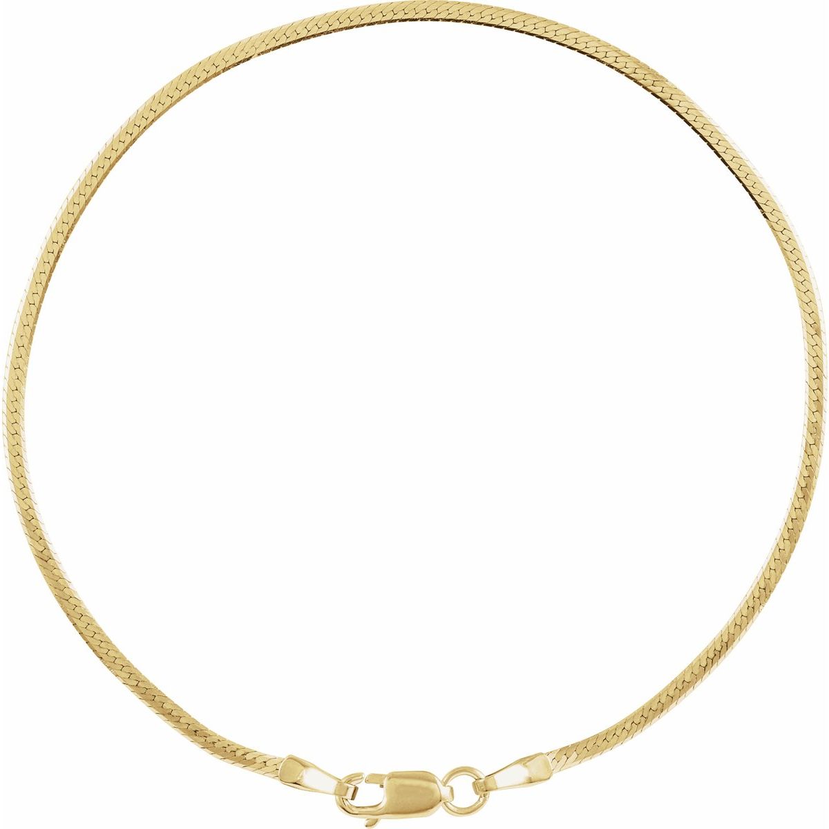 2.8 mm Flexible Herringbone Chain Bracelet (1.6 Mm / 7 In) - gallery - Series CH1217