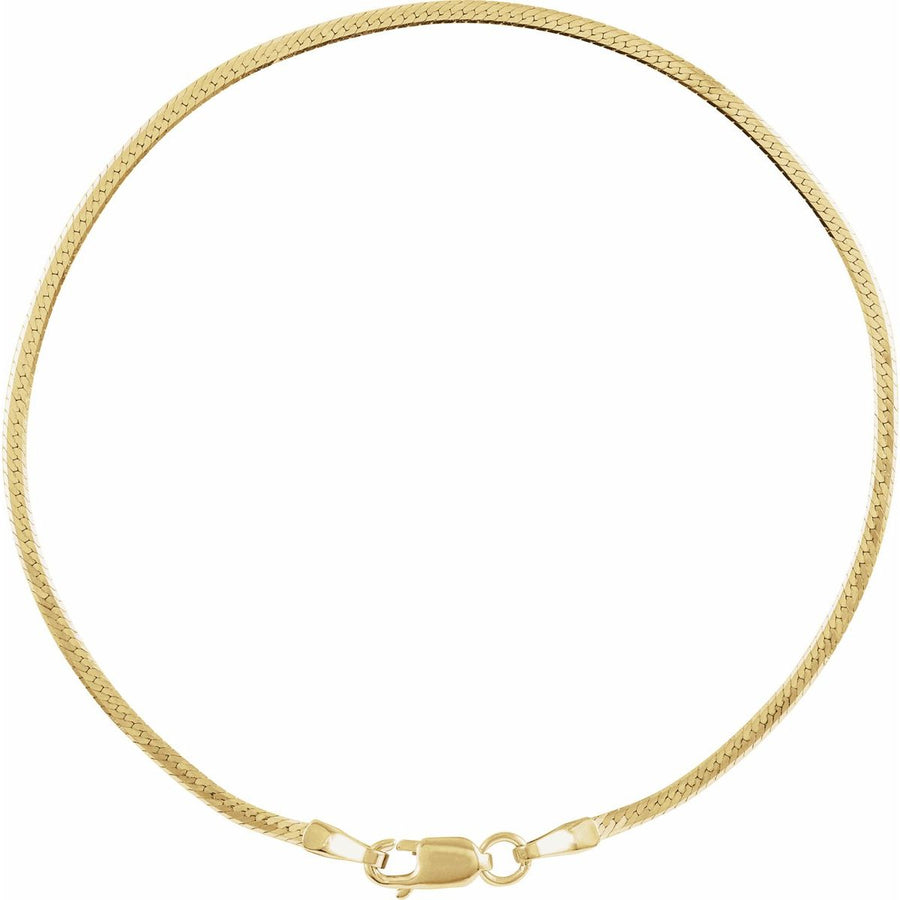 2.8 mm Flexible Herringbone Chain Bracelet (1.6 Mm / 7 In) - gallery - Series CH1217