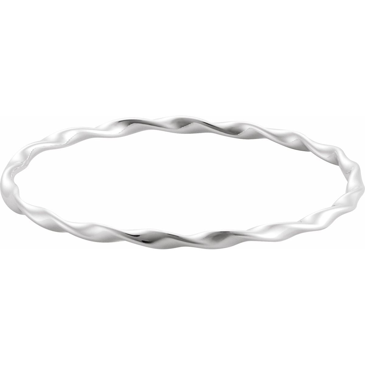Twisted Bangle Bracelet (3.8 Mm) - Sterling Silver - Series BRC986