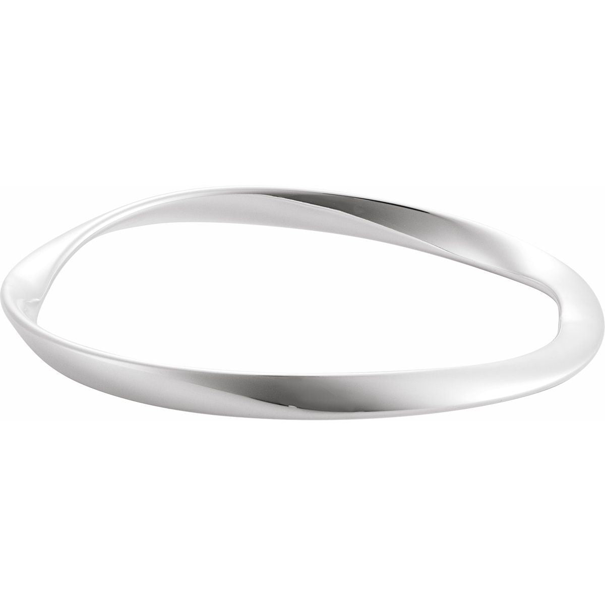 Wavy Bangle Bracelet (4 Mm) - Series BRC987