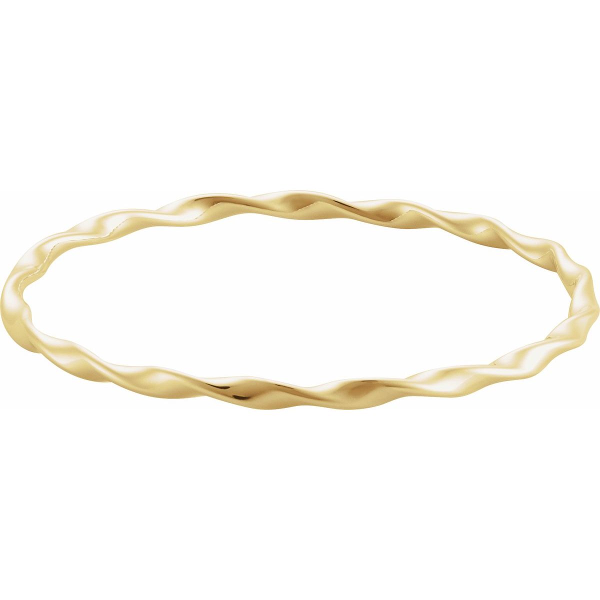 Twisted Bangle Bracelet (3.8 Mm) - 14K Yellow Gold - Series BRC986