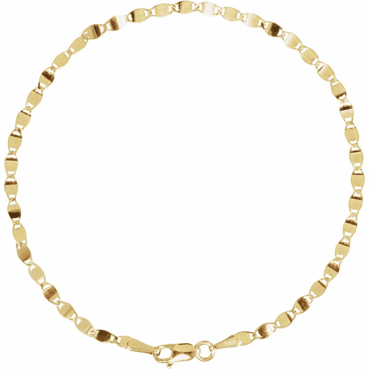 2.7 mm Mirror Chain Bracelet (2.7 Mm / 7 1/2 In) - gallery - Series CH1106