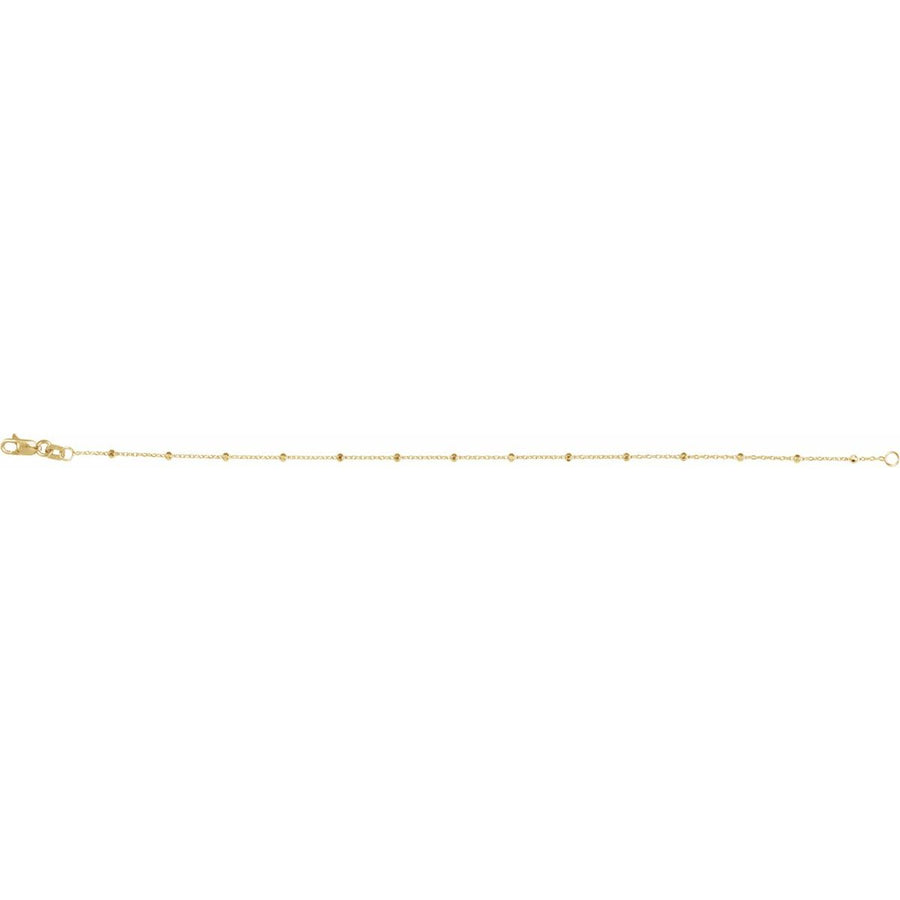 .85 mm Cable Chain Bracelet with Faceted Beads (.85 Mm / 7 In) - gallery - Series CH1111