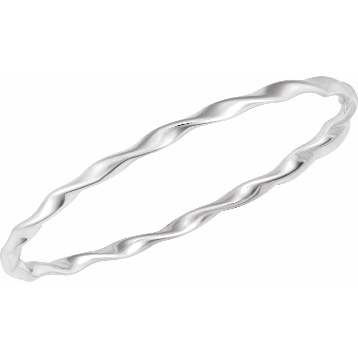 Twisted Bangle Bracelet (3.8 Mm) - gallery - Series BRC986