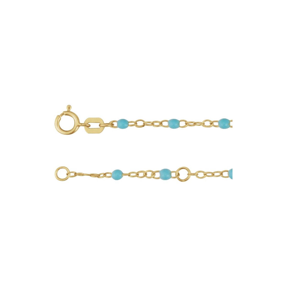 2 mm Enamel Bead Adjustable Chain Bracelet (2 Mm / 6-7 In) - Series CH1257