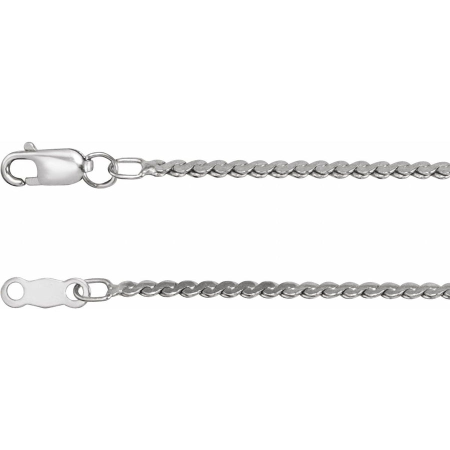 1.7 mm Serpentine Chain Bracelet (1.7 Mm / 7 In) - Sterling Silver - Series CH902