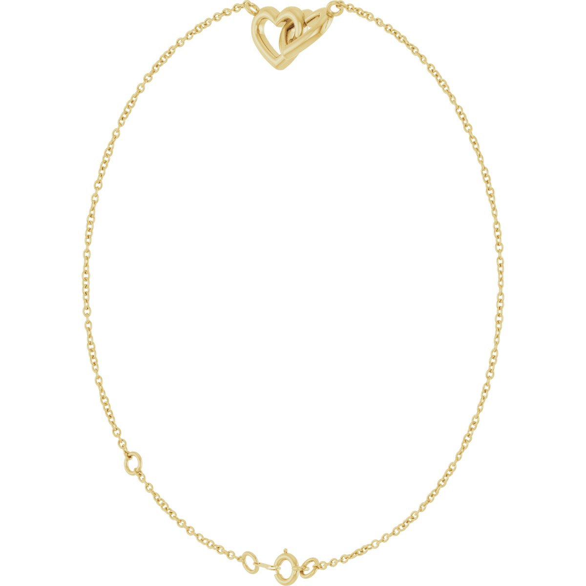 Interlocking Hearts Link Bracelet - gallery - Series BRC993