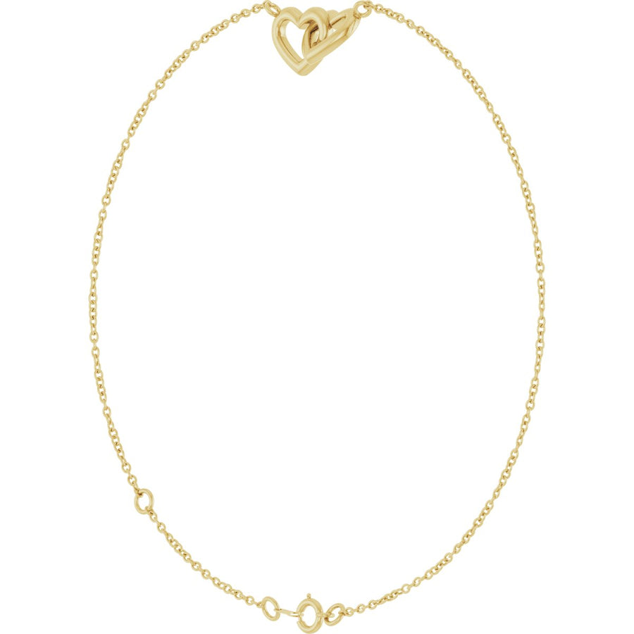 Interlocking Hearts Link Bracelet - gallery - Series BRC993