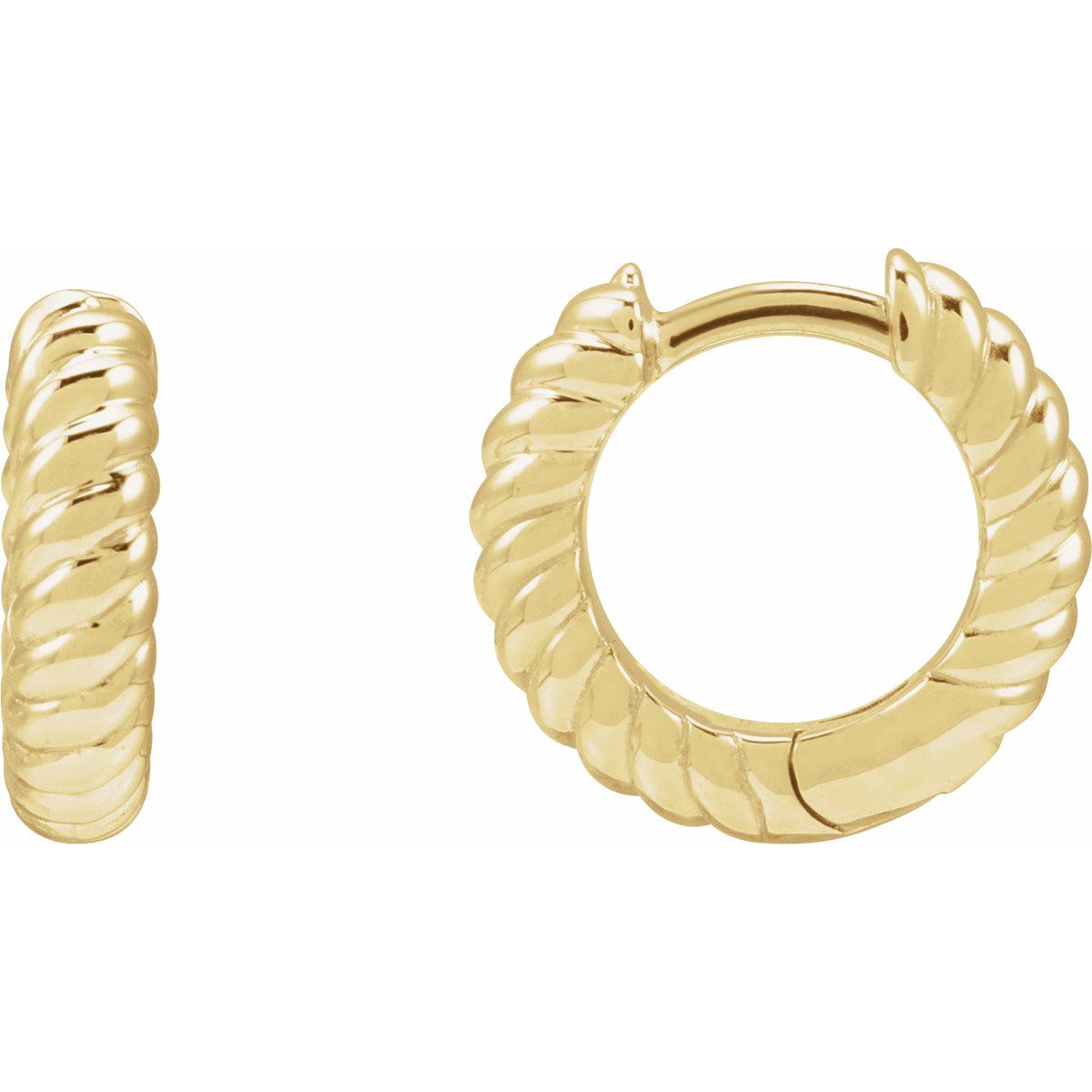 Rope Huggie Hoop Earrings (12 Mm)