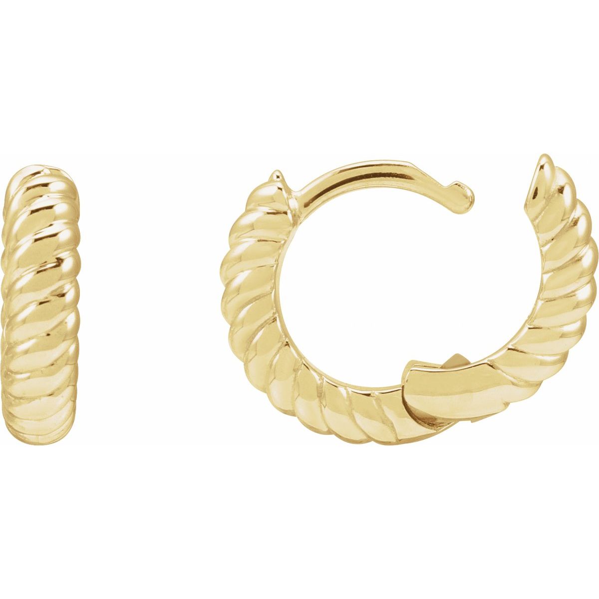 Rope Huggie Hoop Earrings (10.53 Mm)