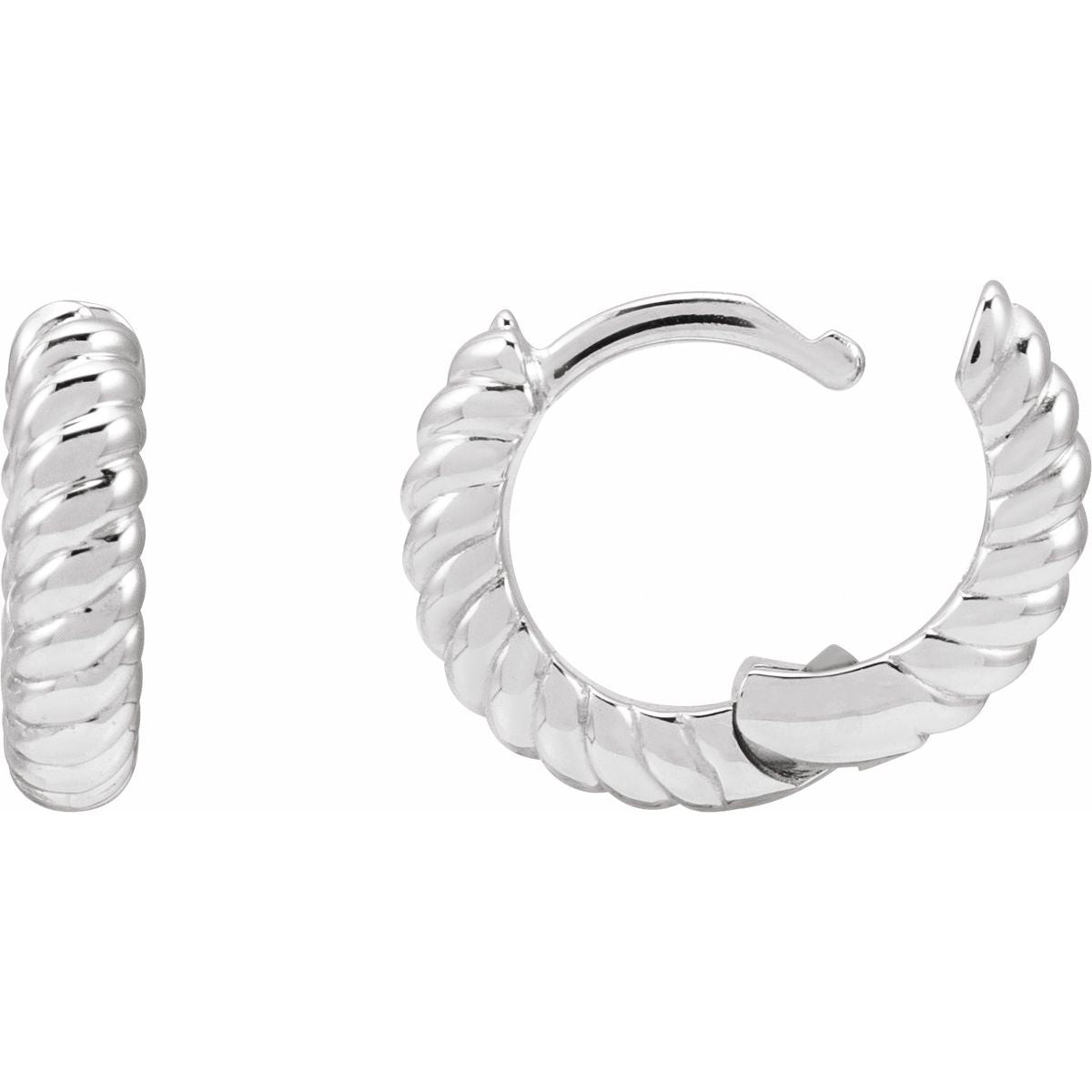 Rope Huggie Hoop Earrings (10.53 Mm)