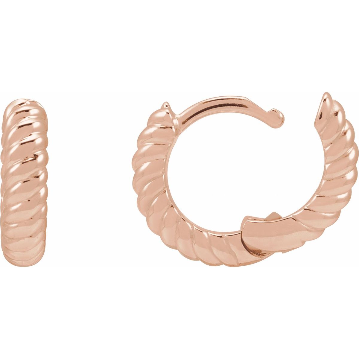 Rope Huggie Hoop Earrings (10.53 Mm)