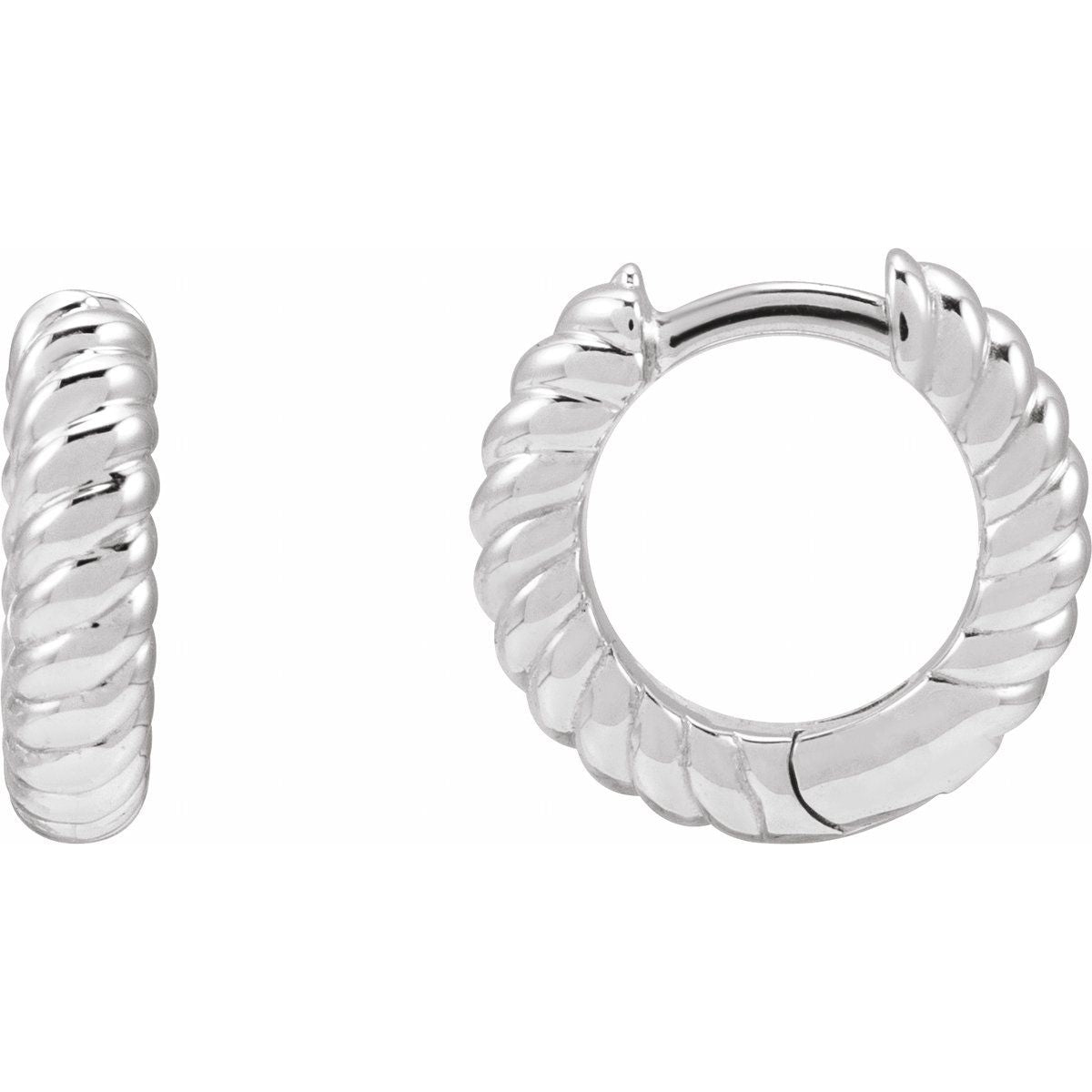 Rope Huggie Hoop Earrings (10.53 Mm)
