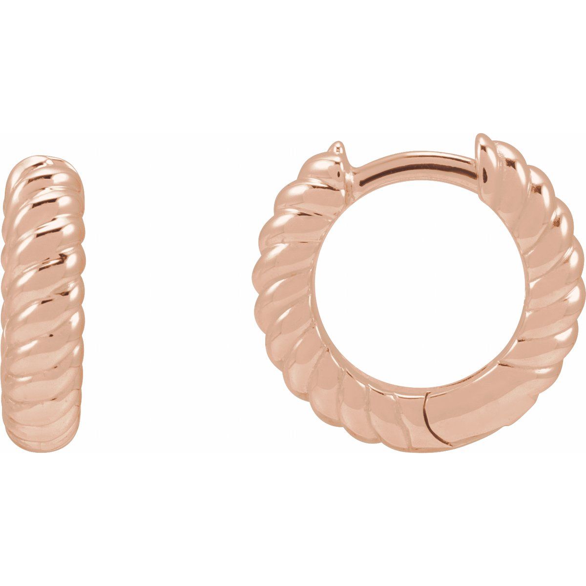 Rope Huggie Hoop Earrings (10.53 Mm)