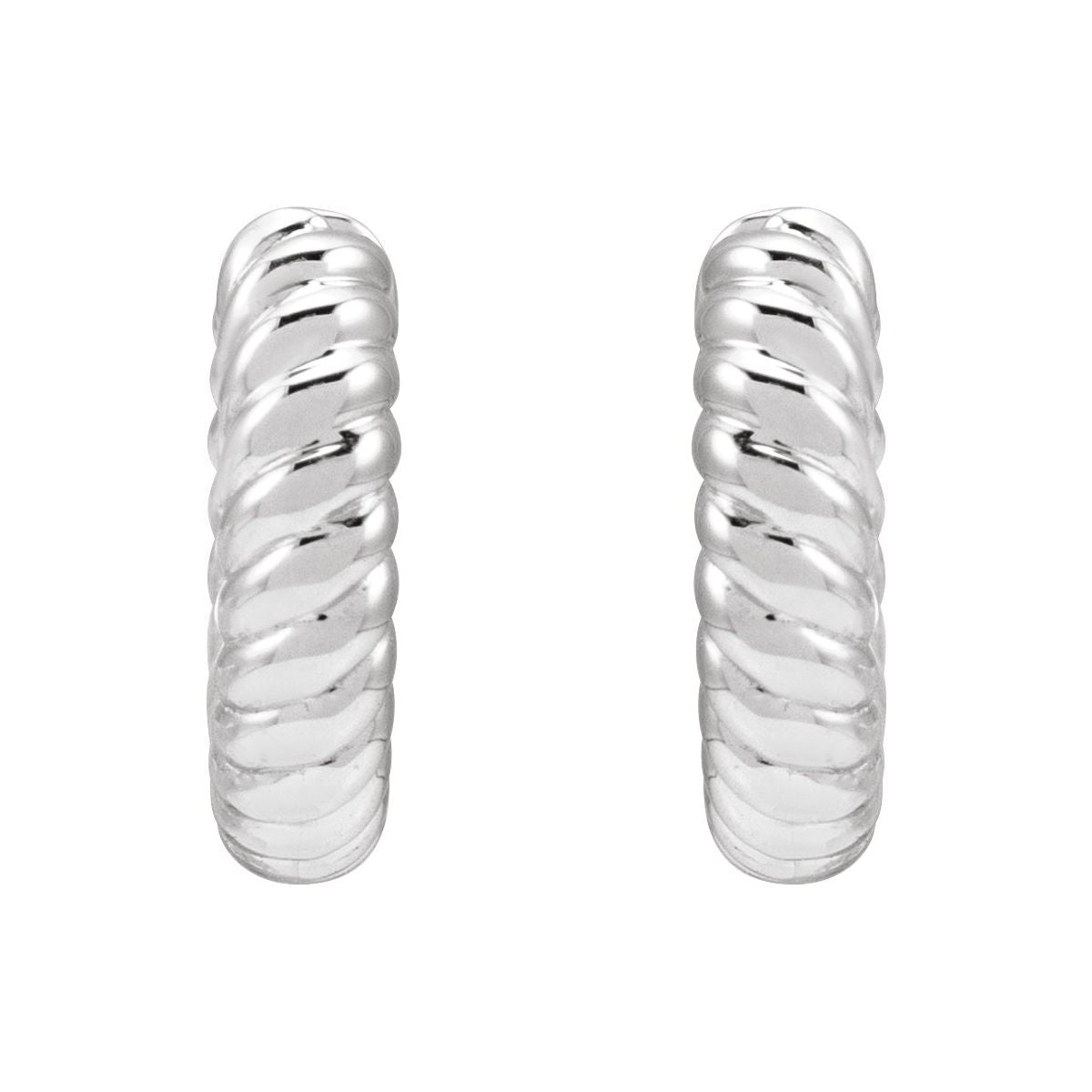 Rope Huggie Hoop Earrings (15 Mm)