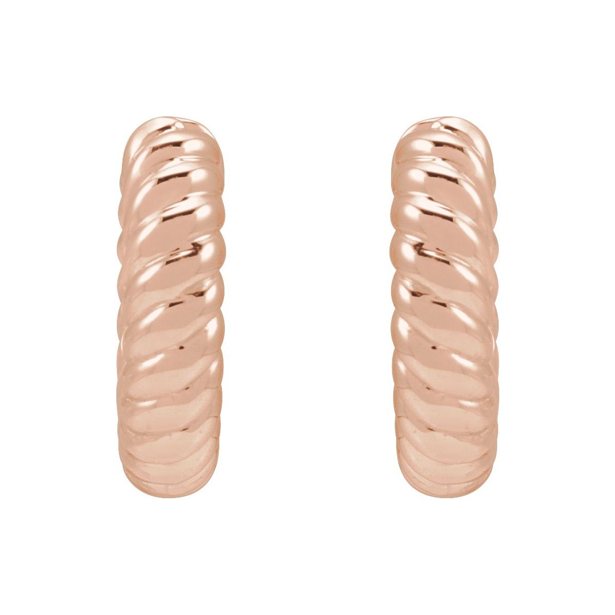 Rope Huggie Hoop Earrings (12 Mm)