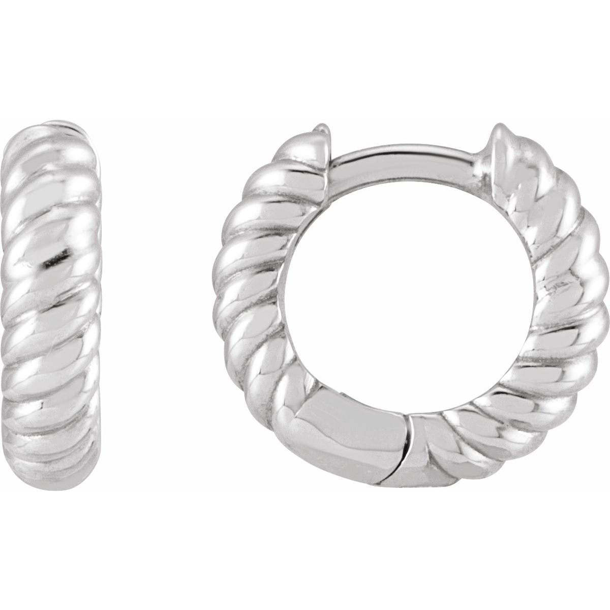 Rope Huggie Hoop Earrings (12 Mm)