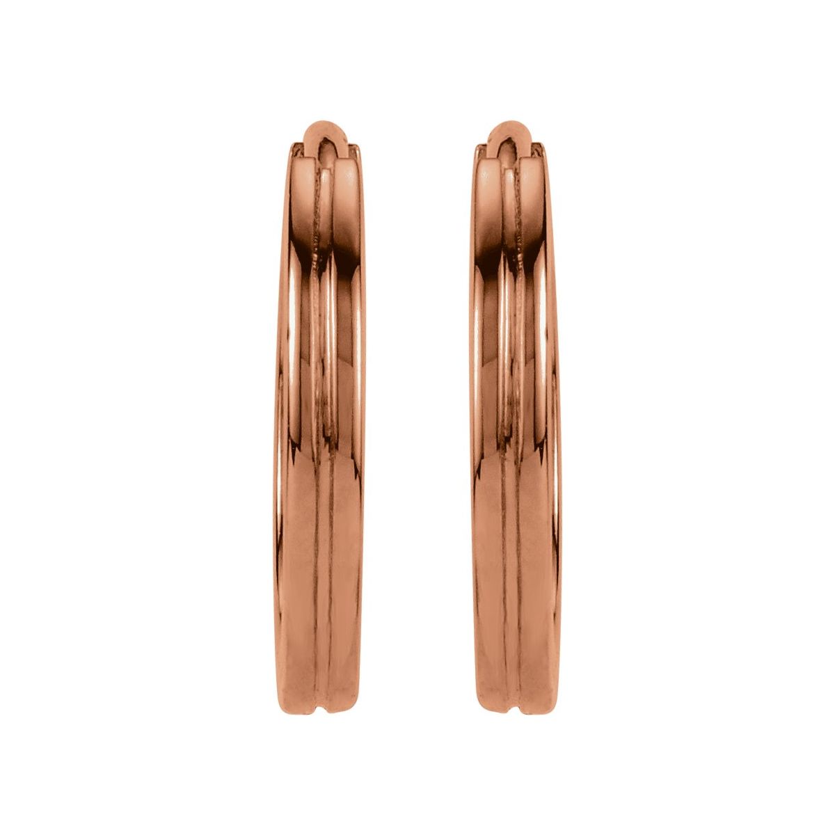 Grooved Huggie Hoop Earrings (10.3 Mm)
