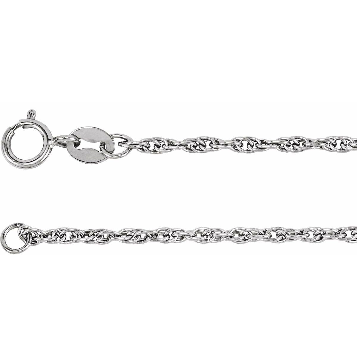 1.75 mm Rope Chain Bracelet (1.75 Mm / 7 In) - 14K White Gold - Series CH74
