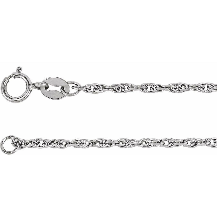 1.75 mm Rope Chain Bracelet (1.75 Mm / 7 In) - 14K White Gold - Series CH74