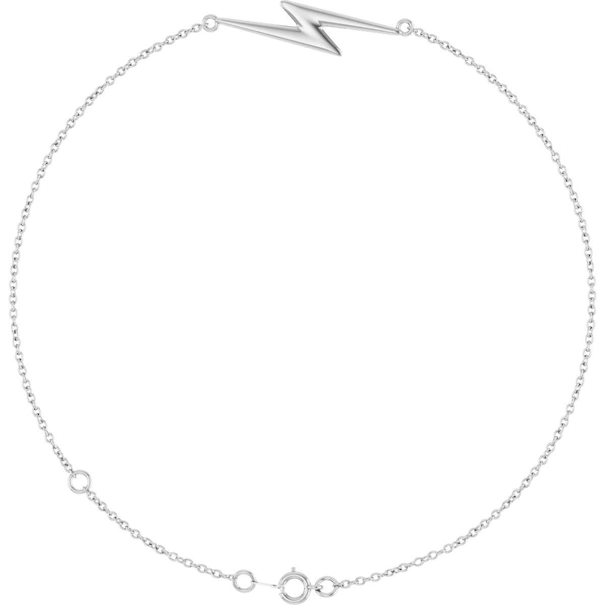 Lightning Bolt Link Bracelet - Sterling Silver - Series BRC992