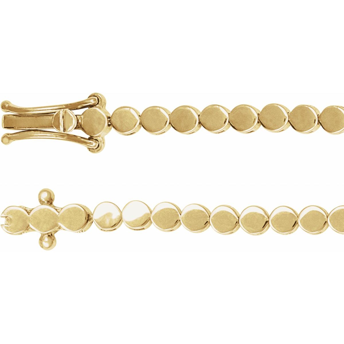 Geometric Line Bracelet - 14K Yellow Gold - Series BRC998