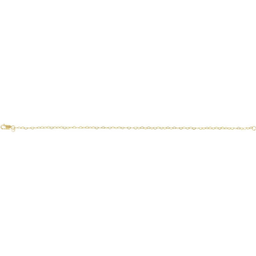 1.9 mm Heart Chain Bracelet (1.9 Mm / 7 In) - gallery - Series CH1255