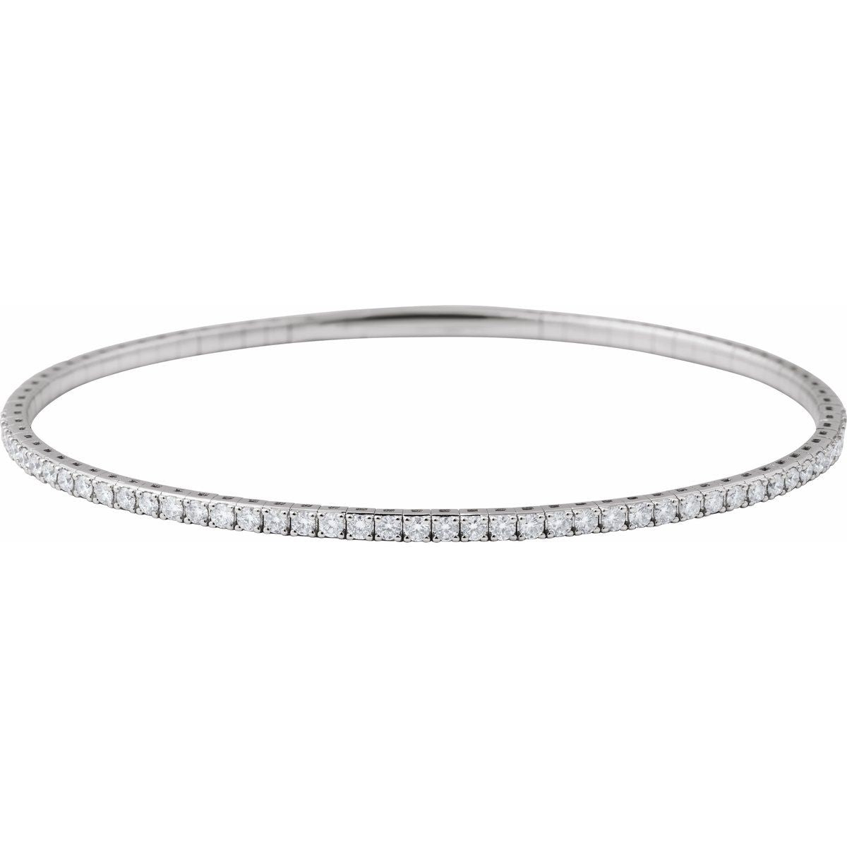 Half Accented Flexible Bangle Bracelet - Series BRC1001