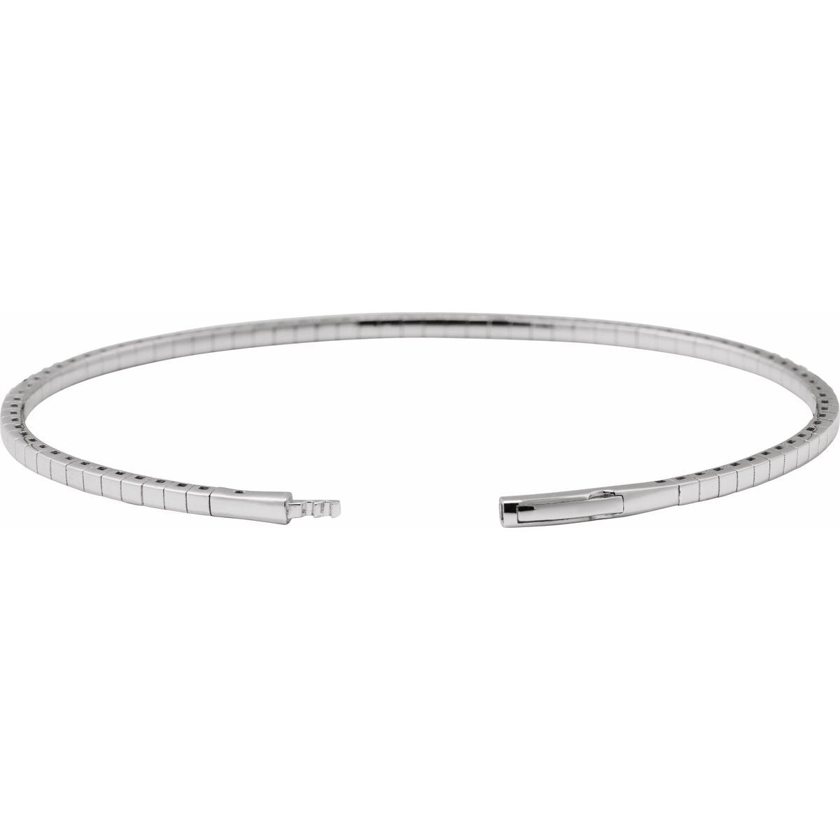 Half Accented Flexible Bangle Bracelet - gallery - Series BRC1001