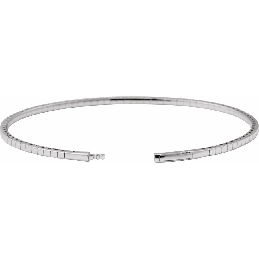 Half Accented Flexible Bangle Bracelet - gallery - Series BRC1001