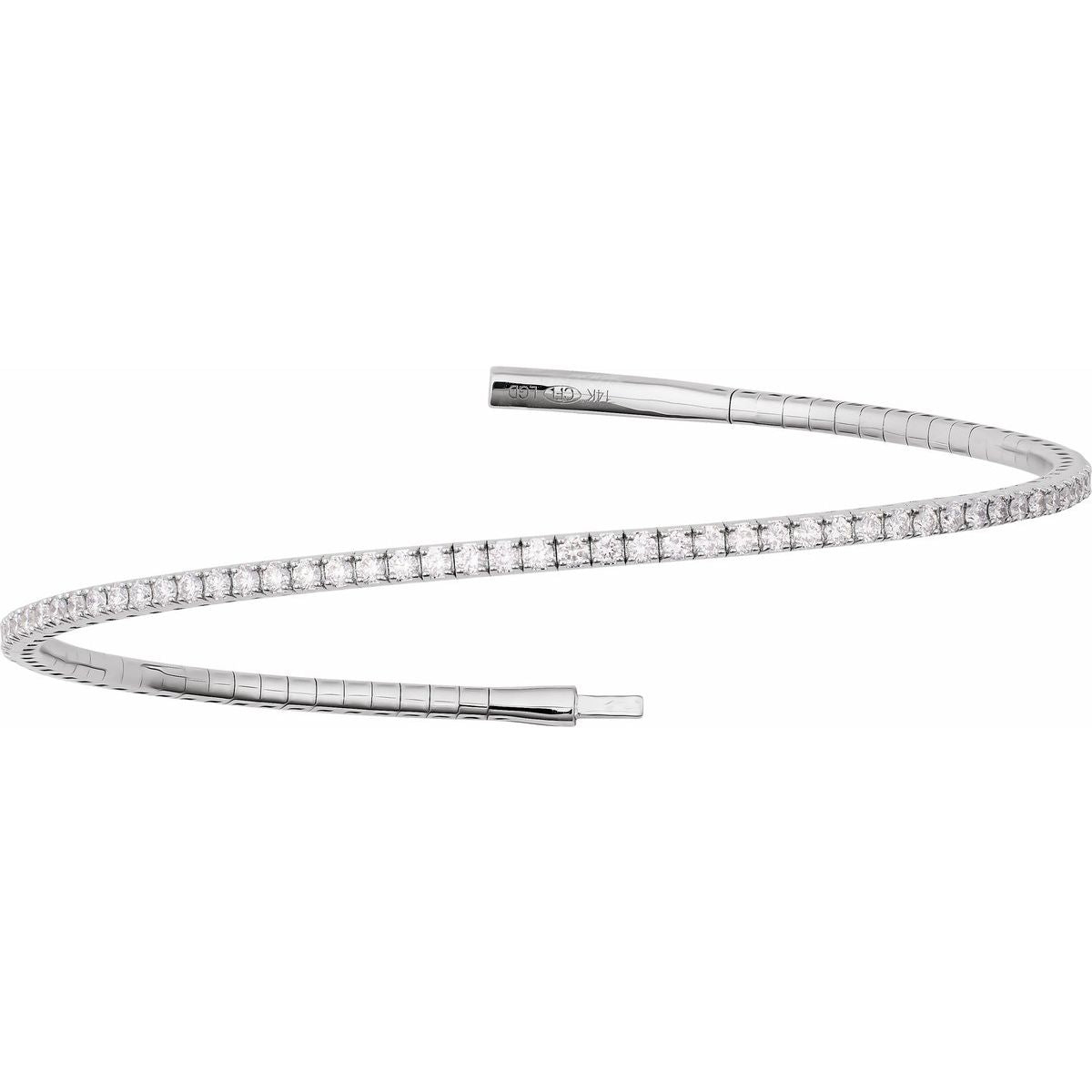 Fully Accented Flexible Bangle Bracelet - gallery - Series BRC1002